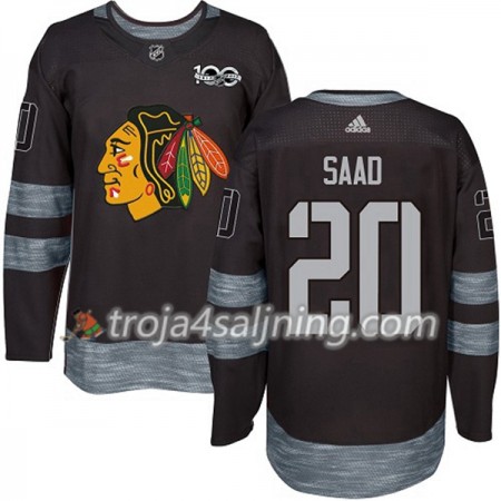 Chicago Blackhawks tröja Brandon Saad 20 1917-2017 100th Anniversary Adidas Svart Authentic - NHL Tröjor Herr